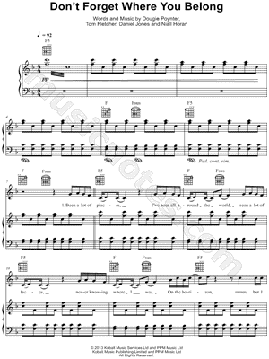 Don't Forget Where You Belong