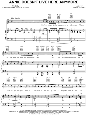 ANNIE DOESN'T LIVE HERE ANYMORE