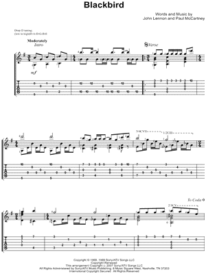 Blackbird by The Beatles - Sheet Music