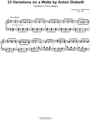 33 Variations on a Waltz By Anton Diabelli, Variation II: Poco allegro