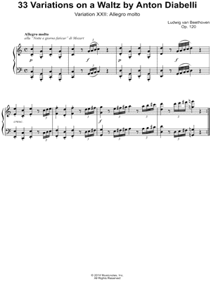 33 Variations on a Waltz By Anton Diabelli, Variation XXII: Allegro molto