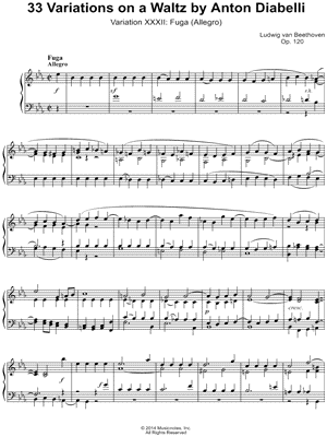 33 Variations on a Waltz By Anton Diabelli, Variation XXXII: Fuga (Allegro)