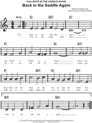 Back In the Saddle Again