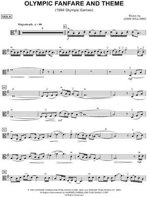 Olympic Fanfare and Theme - Viola