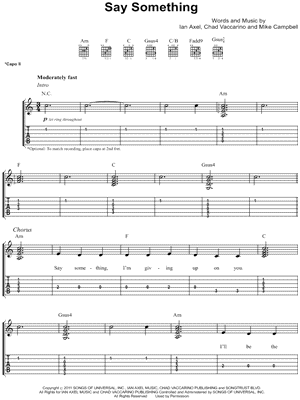 Say Something by A Great Big World - Sheet Music