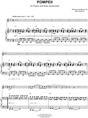 Pompeii - Piano Accompaniment