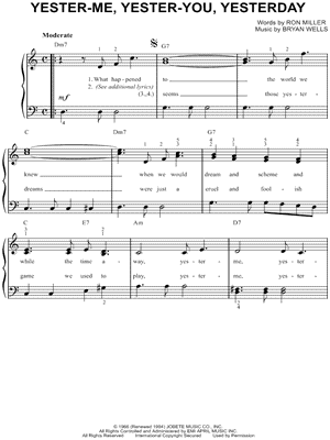 Yester-Me, Yester-You, Yesterday