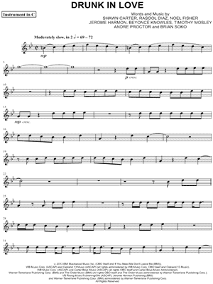 Drunk in Love - C Instrument
