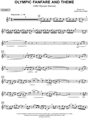 Olympic Fanfare and Theme - Trumpet