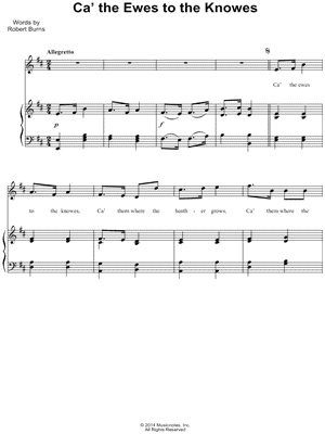 Ca' the Ewes to the Knowes