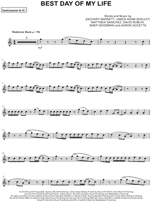 Best Day of My Life - Eb Instrument