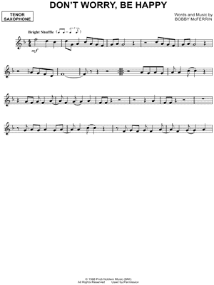 DON'T WORRY BE HAPPY by Bobby McFerrin - Sheet Music