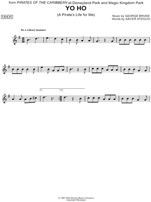 Yo Ho (A Pirate's Life for Me)