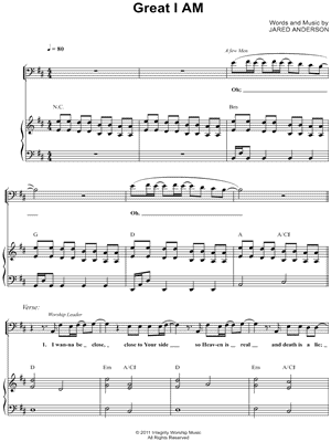 Great I Am by Phillips Craig & Dean - Sheet Music