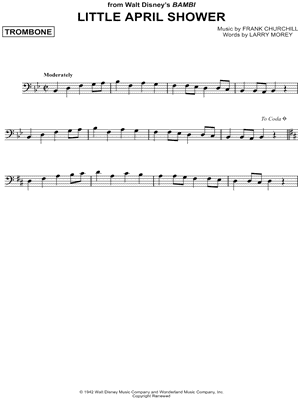 LITTLE APRIL SHOWER from Bambi - Sheet Music
