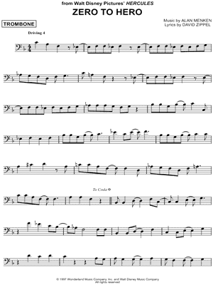 Zero To Hero from Walt Disney's Hercules - Sheet Music