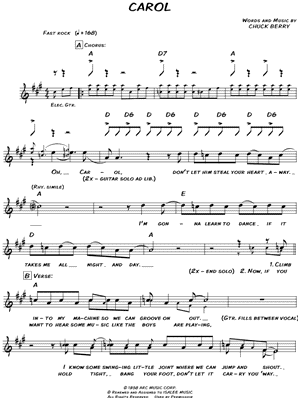 Carol by The Rolling Stones - Sheet Music