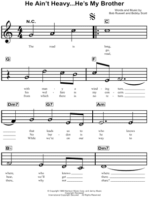 He Ain't Heavy...He's My Brother