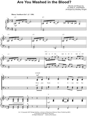 Are You Washed In the Blood? by Elisha Albright Hoffman - Sheet Music