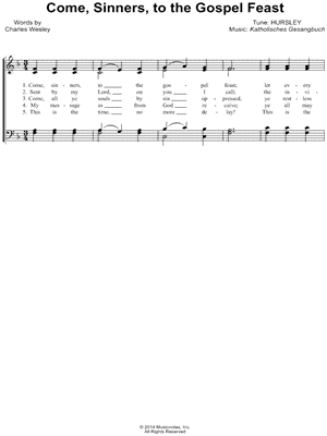 Come, Sinners, To the Gospel Feast