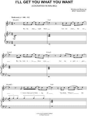 I'll Get You What You Want (Cockatoo In Malibu) from Muppets Most Wanted - Sheet Music