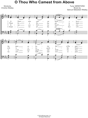 O Thou Who Camest From Above