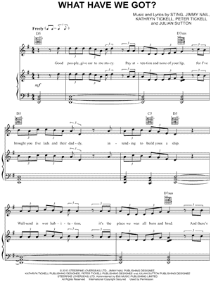 What Have We Got? by Sting - Sheet Music