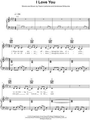 I Love You by Woodkid - Sheet Music