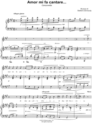 Amor Mi Fa Cantare