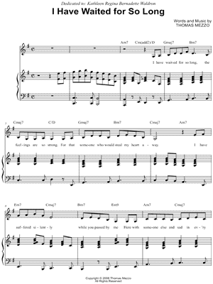 I Have Waited for So Long