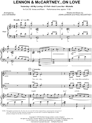 Lennon & McCartney…On Love