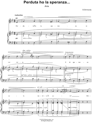 Perduta ho la speranza