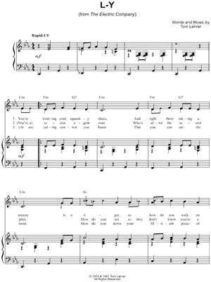 L-Y from The Electric Company - Sheet Music