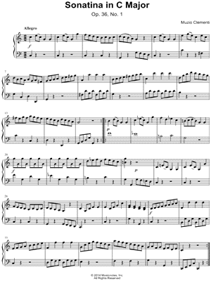 Sonatina in C Major, Mvt. 1