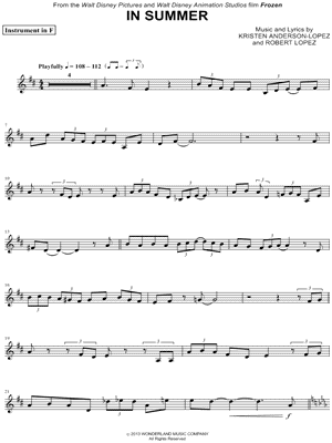 In Summer - F Instrument