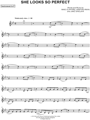 She Looks So Perfect - F Instrument
