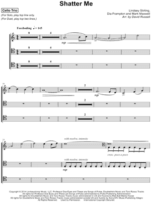 Shatter Me - Cello Trio