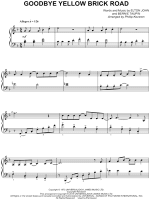 Goodbye Yellow Brick Road