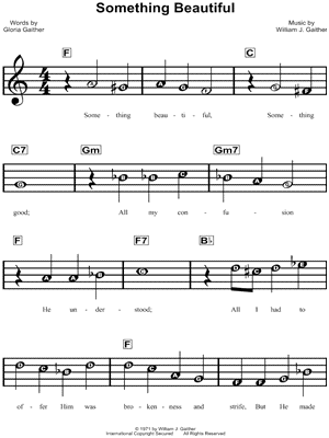 Something Beautiful by William J. Gaither - Sheet Music