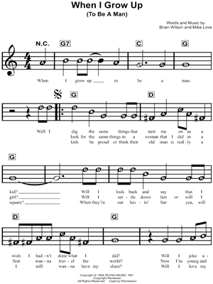 WHEN I GROW UP (TO BE A MAN)