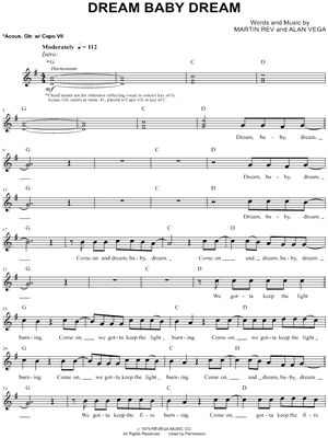 Dream Baby Dream by Bruce Springsteen - Sheet Music