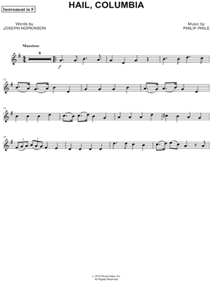 Hail, Columbia! - F Instrument