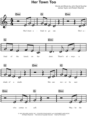 Her Town Too by James Taylor - Sheet Music