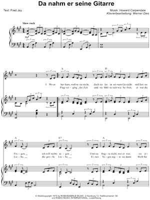 Da nahm er seine Gitarre