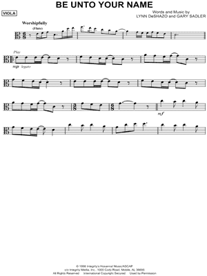 Be Unto Your Name