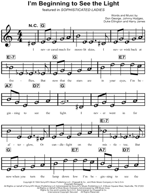 I'm Beginning To See the Light