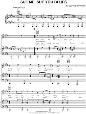 Sue Me, Sue You Blues