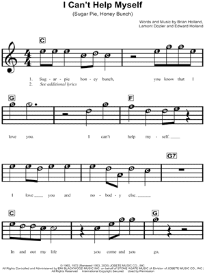 I Can't Help Myself by The Four Tops - Sheet Music