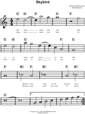 Skybird by Neil Diamond - Sheet Music