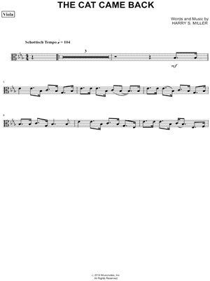 The Cat Came Back - Viola